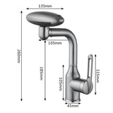 Robinet moderne multifonctionnel à 4 modes avec rotation à 360°