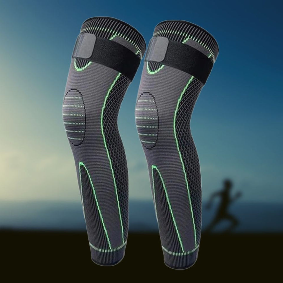 Protège-genoux à compression complète pour les jambes, manches longues pour les varices arthritiques, le gonflement, le basket-ball, le cyclisme, le football, 2 pièces