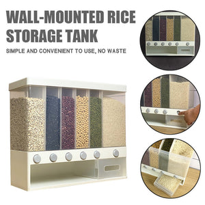 Wall-mounted rice storage