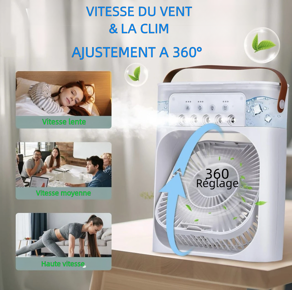 Appareil 3-en-1 : Ventilateur, Brumisateur, et Humidificateur d'Air